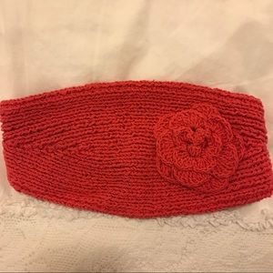Knit Headband with Flower